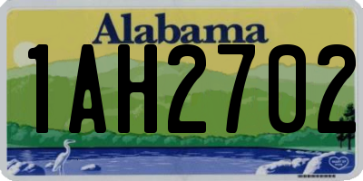 AL license plate 1AH2702