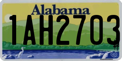 AL license plate 1AH2703