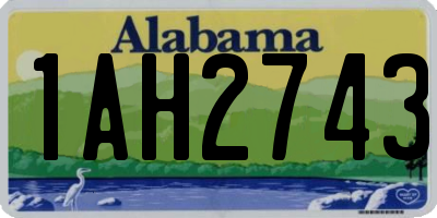 AL license plate 1AH2743