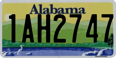 AL license plate 1AH2747
