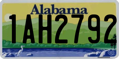 AL license plate 1AH2792