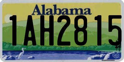 AL license plate 1AH2815