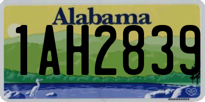 AL license plate 1AH2839