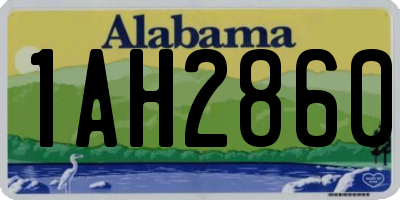 AL license plate 1AH2860