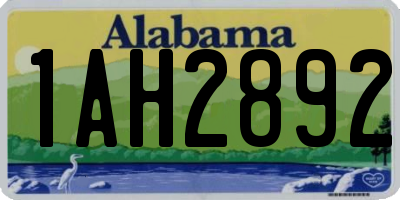 AL license plate 1AH2892