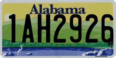 AL license plate 1AH2926