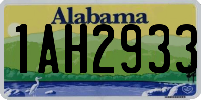 AL license plate 1AH2933