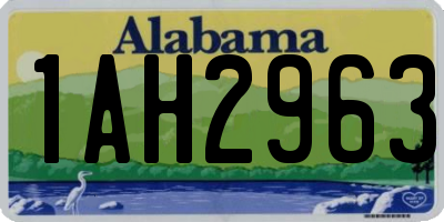 AL license plate 1AH2963