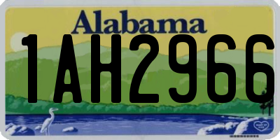 AL license plate 1AH2966