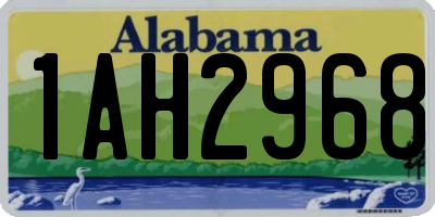 AL license plate 1AH2968