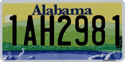 AL license plate 1AH2981
