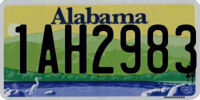 AL license plate 1AH2983