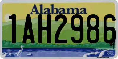 AL license plate 1AH2986