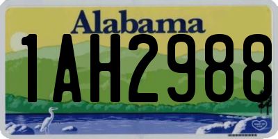 AL license plate 1AH2988