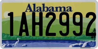 AL license plate 1AH2992
