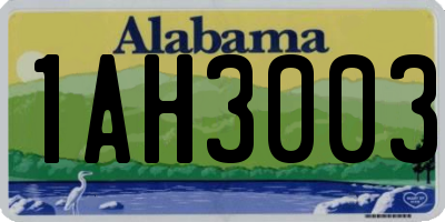AL license plate 1AH3003