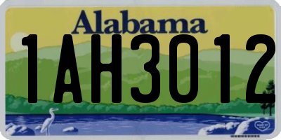AL license plate 1AH3012