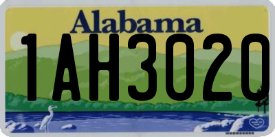 AL license plate 1AH3020