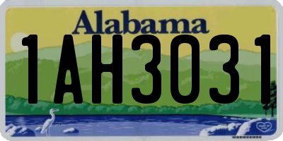 AL license plate 1AH3031