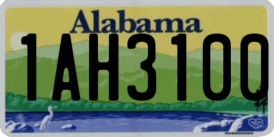 AL license plate 1AH3100