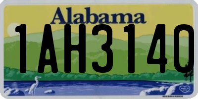 AL license plate 1AH3140