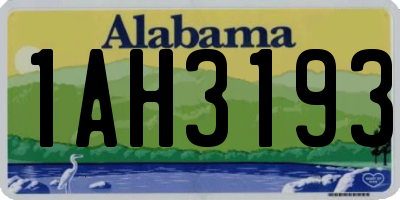 AL license plate 1AH3193