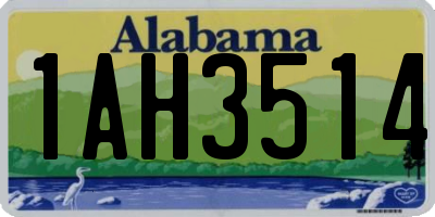 AL license plate 1AH3514