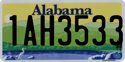 AL license plate 1AH3533