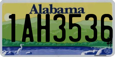 AL license plate 1AH3536