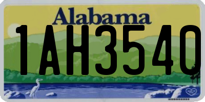 AL license plate 1AH3540