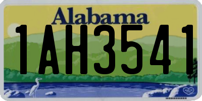 AL license plate 1AH3541