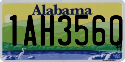 AL license plate 1AH3560