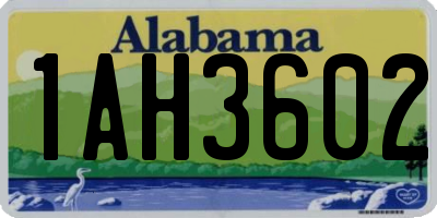 AL license plate 1AH3602