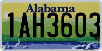 AL license plate 1AH3603