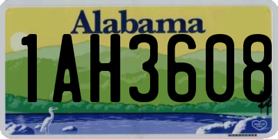 AL license plate 1AH3608
