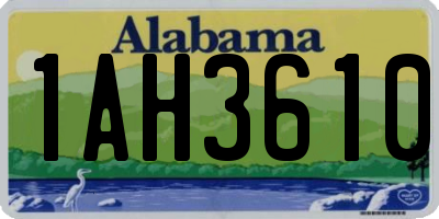AL license plate 1AH3610