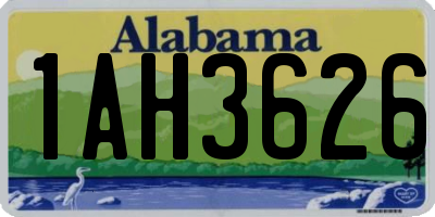 AL license plate 1AH3626