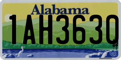 AL license plate 1AH3630