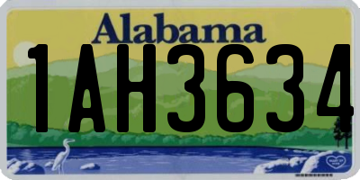 AL license plate 1AH3634