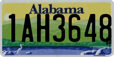 AL license plate 1AH3648