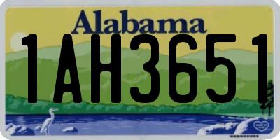 AL license plate 1AH3651