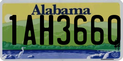 AL license plate 1AH3660
