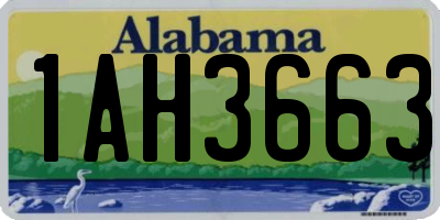 AL license plate 1AH3663