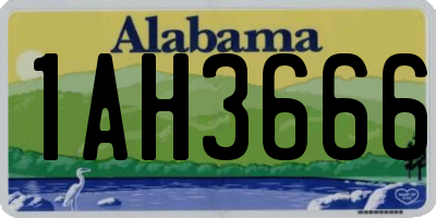 AL license plate 1AH3666