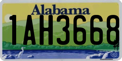 AL license plate 1AH3668