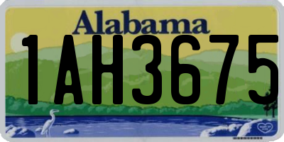 AL license plate 1AH3675