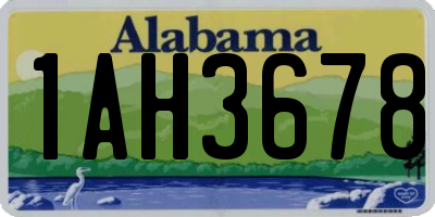 AL license plate 1AH3678