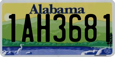 AL license plate 1AH3681