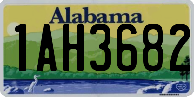AL license plate 1AH3682
