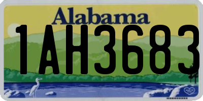 AL license plate 1AH3683